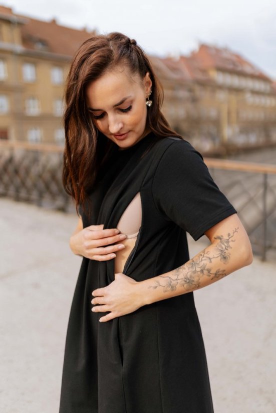 "Luna" Basic Dress – Black