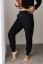 High-waisted sweatpants – black