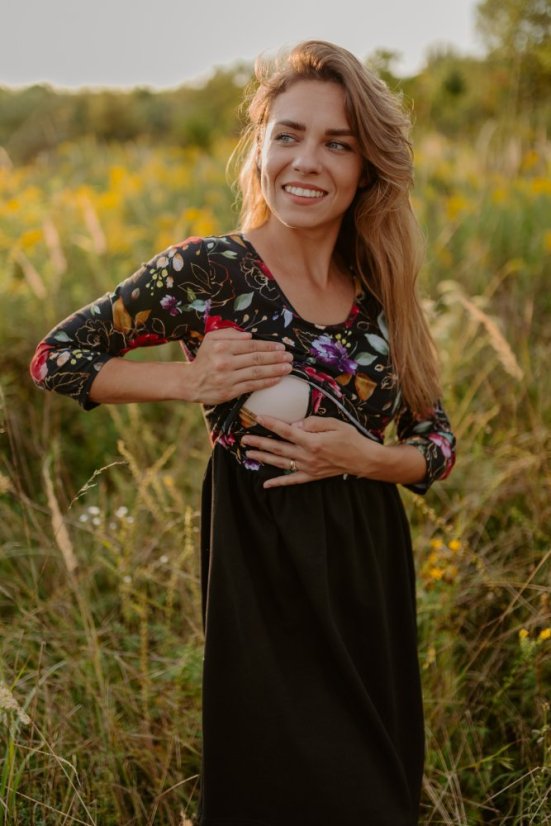 Dress "Bohemia" - gold flowers with black
