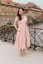 Linen dress "Harmonia pure" - powder pink - Size: XL/2XL