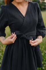 Linen wrap blouse - various colors
