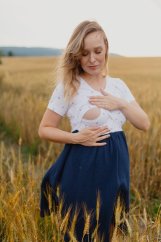 Muslin nursing dress - Anchor Pattern