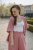 Short muslin kimono - dark old pink