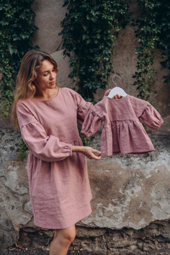 "Maison Linen" dress - Old pink