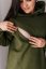 Asymetrická teplá mikina – khaki zelená - Velikost: UNI