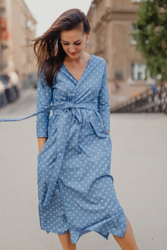 Ribbed wrap dress