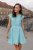 Elegant nursing dress - blue