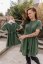 "Luna" Basic Dress - MUM AND DAUGHTER – Army green - Size: M/L