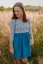 "Bohemia" dress - MOM and DAUGHTER  - Blue mini flowers