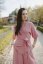 Krátké mušelínové kimono - tmavá starorůžová - Velikost: 3XL/4XL