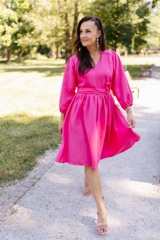Šaty "Boho Breeze" - fuchsia