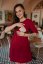 Breastfeeding Dress – A-line cut with pockets - burgundy - Size: S