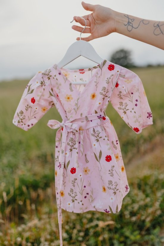 Poplin wrap dress - MOM AND DAUGHTER - Various patterns