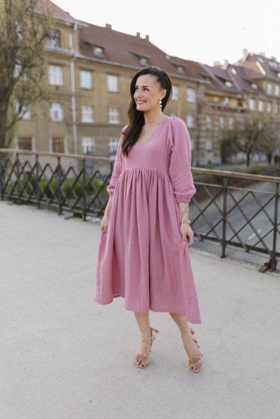 "Boho Breeze" dress - dark old pink - Size: XL/2XL
