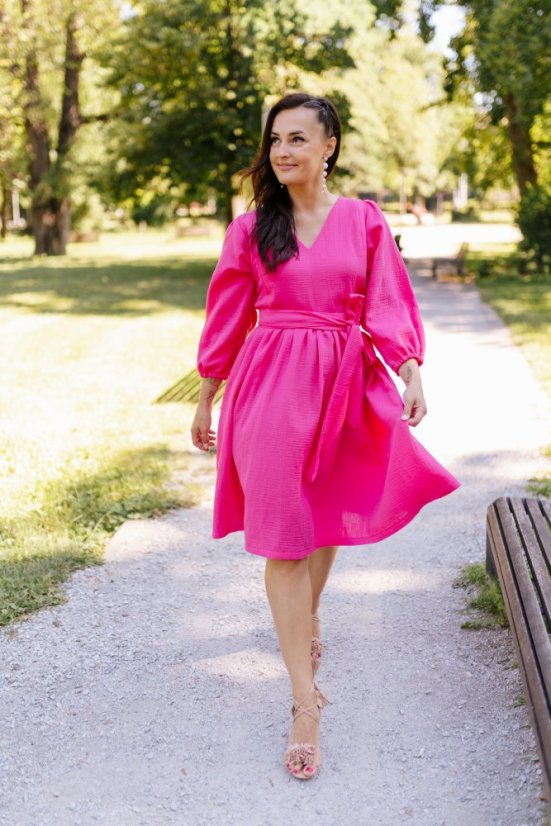 Šaty "Boho Breeze" - fuchsia
