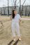 Linen nursing blouse - white