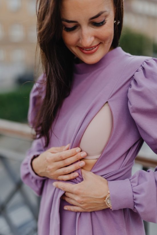 Oversize rovné šaty s roláčkem - MÁMA a DCERA – Různé barvy - Velikost: XL/2XL