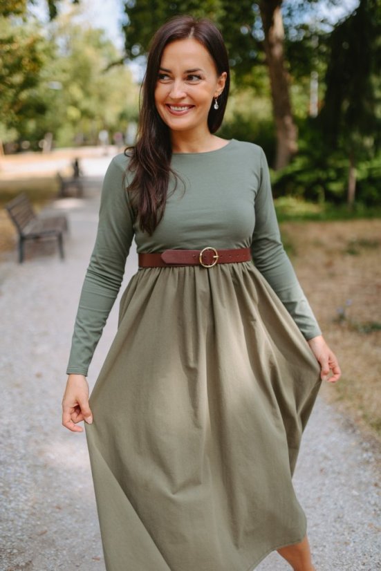 “Amélia” Dress – Khaki - Size: S