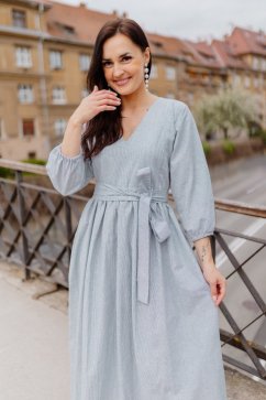 Linen dress "Boho Breeze"  - strips