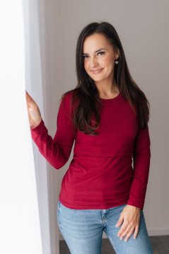 Cotton t-shirt - burgundy