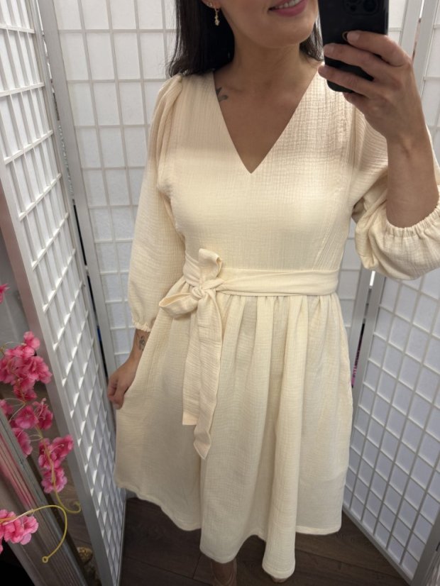 "Boho Breeze" dress -peach - Size: XL/2XL