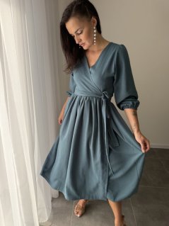 Lnené zavinovací šaty - různé barvy