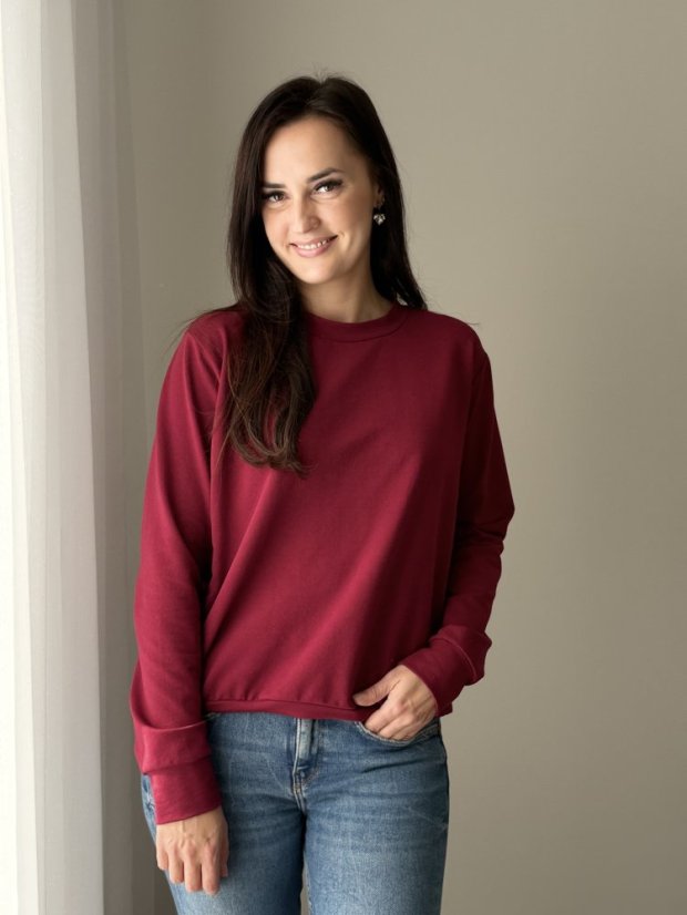 Kojicí mikina - bordó