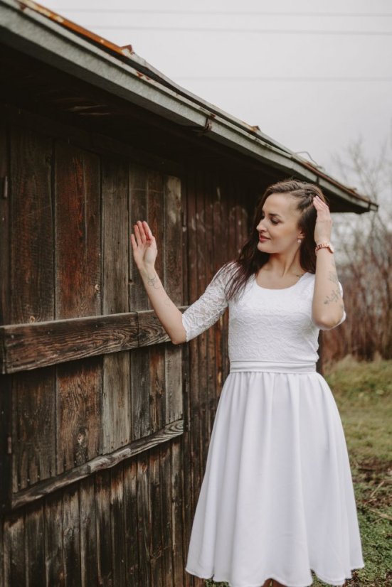 MIDI svatební šaty – Nelie