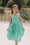 Girls' Madeira dress "Aurela romantic" - turquoise - Children's clothing size: 140-146