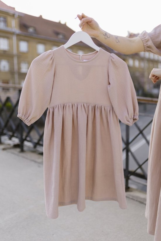 "Boho Breeze" dress MUM AND DAUGHTER - beige - Size: XL/2XL