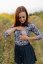Cotton T-shirt - daisies - Size: M