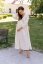 "Boho Breeze" dress - apricot - Size: M/L, Variant: For breastfeeding, Length of the sleeve: short, Length: Long, Belt: No belt, Pockets: without packets