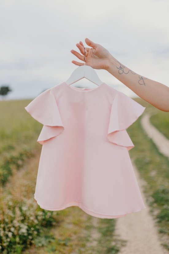 Společenské šaty – MAMA A DCÉRA – Růžové - Velikost: XS/S