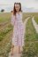Poplin wrap dress - Pink flowers