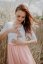 Formal dress "Grace" - white pink - Size: XL