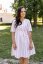Cotton wrap dress "Celeste" - stripes - Size: 3XL/4XL