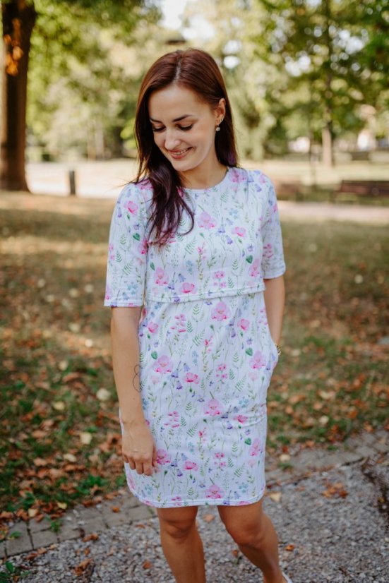 MATCHY nursing dress - painted meadow - Size: XS