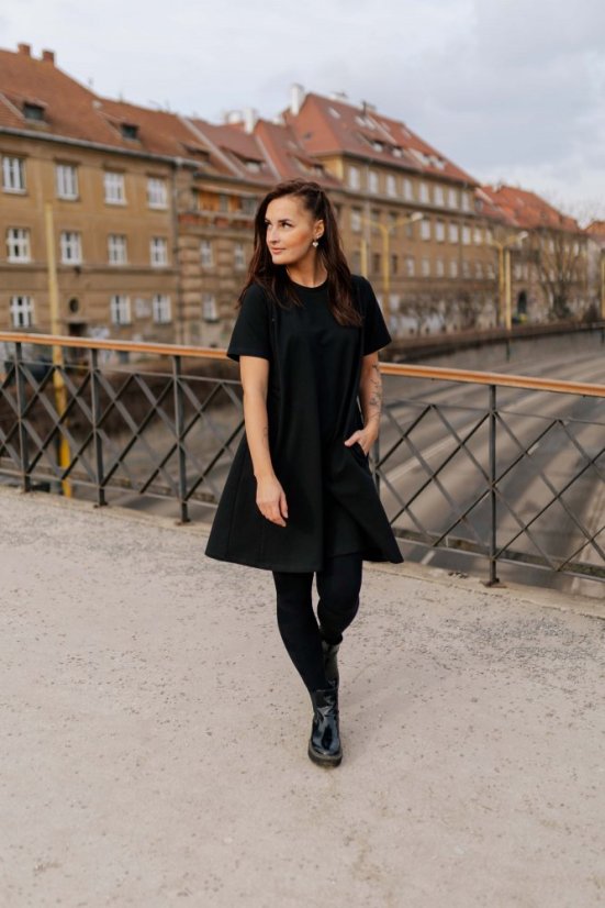 "Luna" Basic Dress – Black
