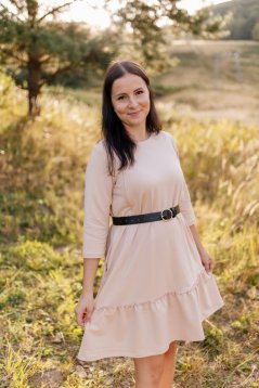 Teplákové šaty "Luna" belle – Beige