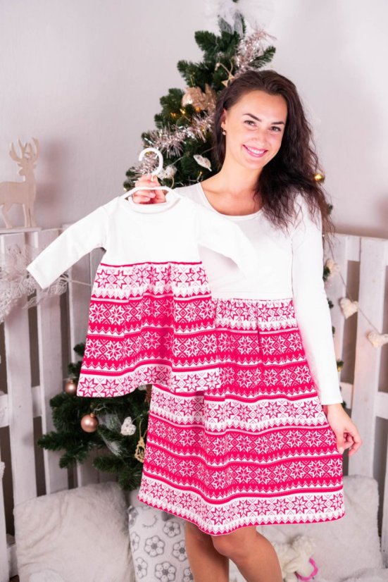 MATCHY Christmas dress with a gathered skirt - Various patterns