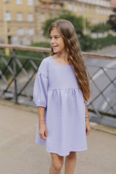 Girls' dress "Maison Waffle" - lila