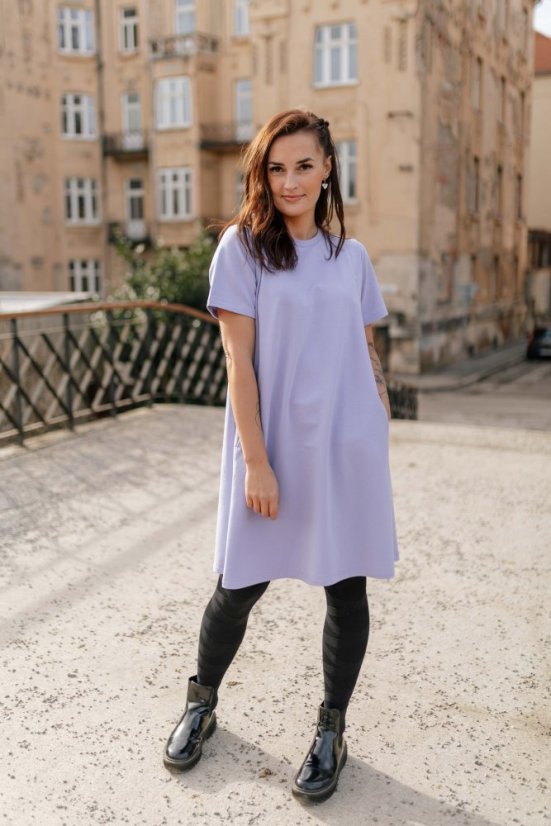 "Luna" Basic Dress - LILA - Size: 3XL/4XL