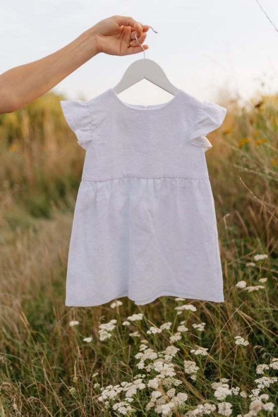 Lněné krátké šaty - MAMA A DCERA – Různé barvy - Velikost: XL/2XL