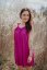 Bambusové šaty ke kojení – fuchsia - Velikost: UNI, Délka: MIDI