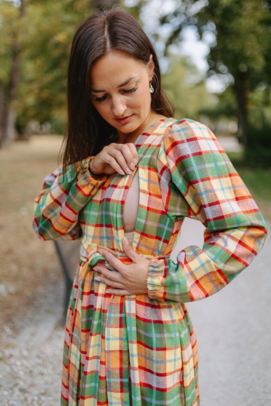 "Boho Flanel" dress -  Autumn Tartan 🍂