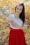 Formal dress "Grace" – Cream and Burgundy