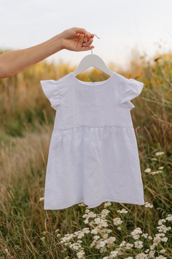 Lněné krátké šaty - MÁMA A DCERA – různé barvy - Velikost: 3XL/4XL