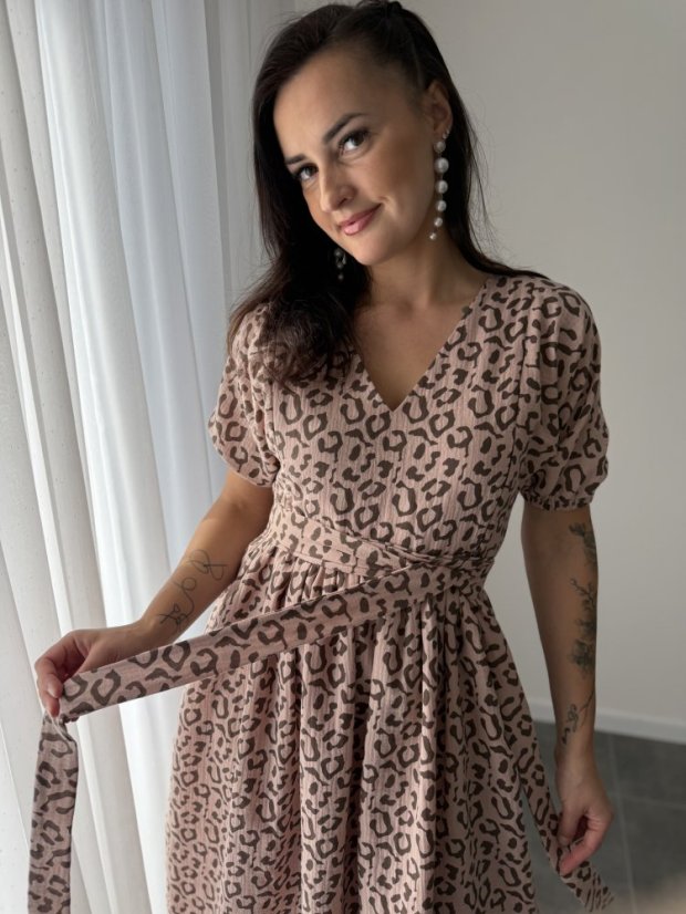 "Boho Breeze" dress MUM AND DAUGHTER - leopard