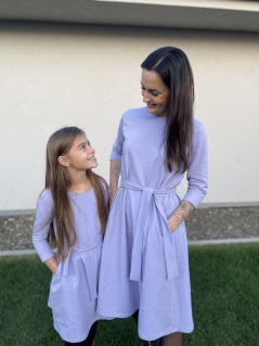 Šaty "Luna" Basic - MÁMA a DCERA - Lila