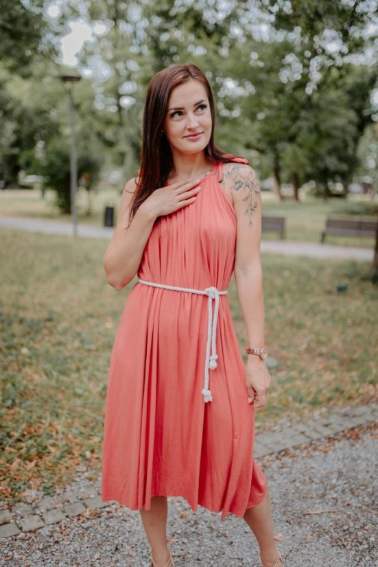 Bamboo dress - apricot - Size: UNI, Length: Short